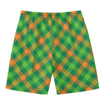 St. Patrick's Day Buffalo Pattern Print Men's Swim Trunks