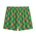 St. Patrick's Day Buffalo Pattern Print Mesh Shorts