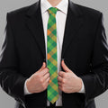 St. Patrick's Day Buffalo Pattern Print Necktie
