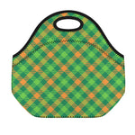 St. Patrick's Day Buffalo Pattern Print Neoprene Lunch Bag