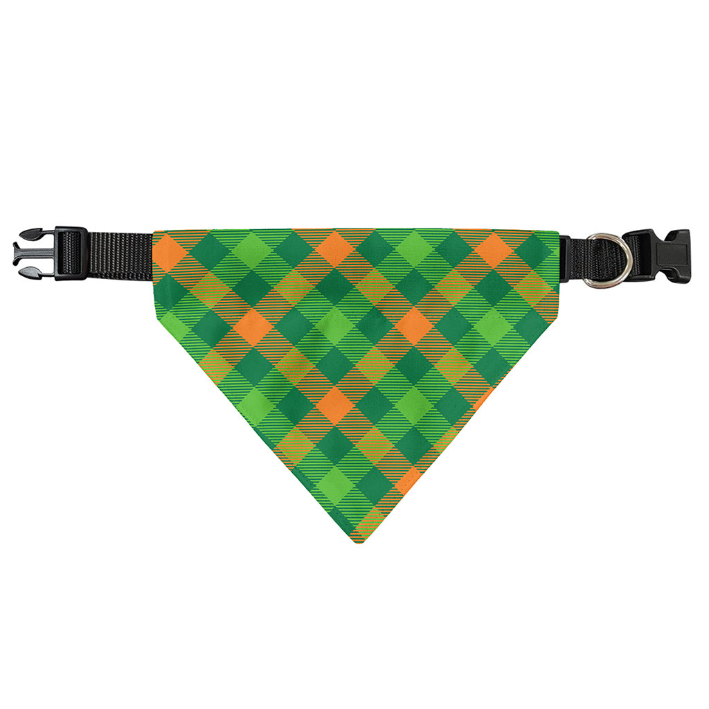 St. Patrick's Day Buffalo Pattern Print Over The Collar Dog Bandana