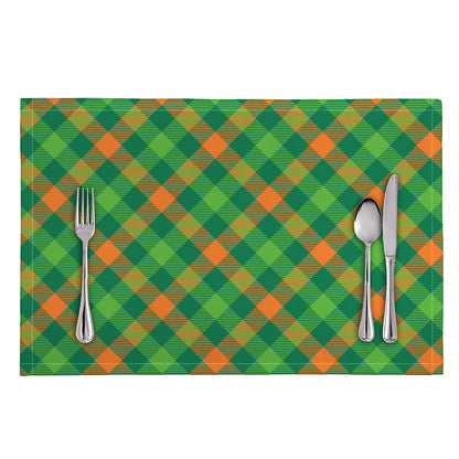 St. Patrick's Day Buffalo Pattern Print Placemat