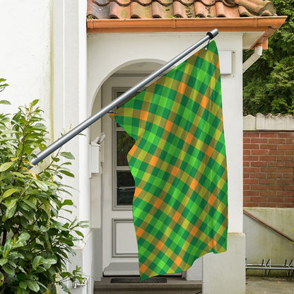 St. Patrick's Day Buffalo Pattern Print Polyester Flag