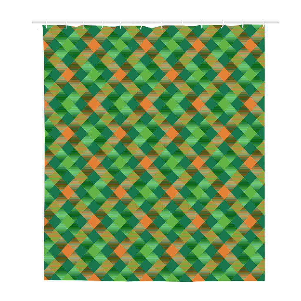 St. Patrick's Day Buffalo Pattern Print Polyester Shower Curtain