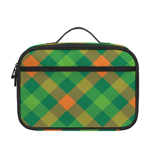St. Patrick's Day Buffalo Pattern Print Portable Lunch Bag