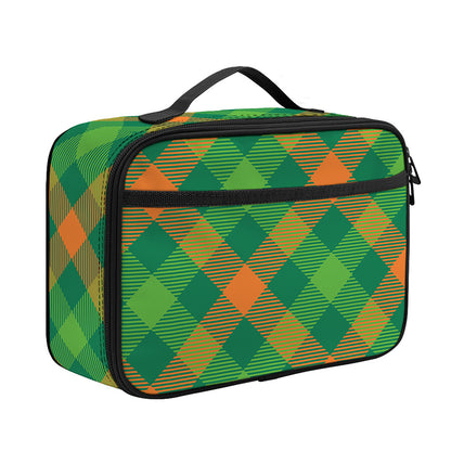 St. Patrick's Day Buffalo Pattern Print Portable Lunch Bag