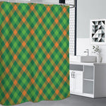 St. Patrick's Day Buffalo Pattern Print Premium Shower Curtain