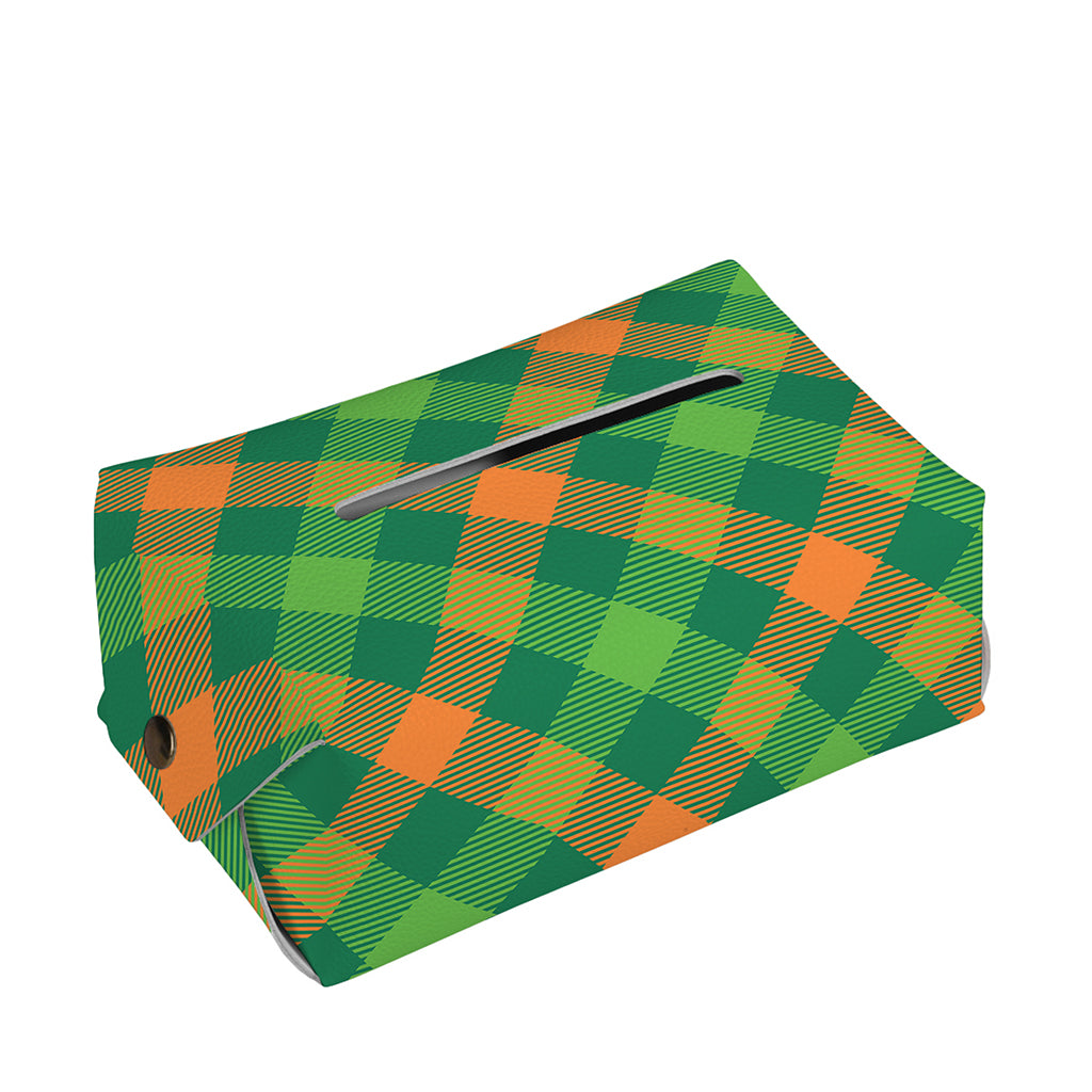 St. Patrick's Day Buffalo Pattern Print Rectangle Tissue Box Cover
