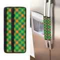 St. Patrick's Day Buffalo Pattern Print Refrigerator Handle Covers