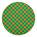 St. Patrick's Day Buffalo Pattern Print Round Blanket
