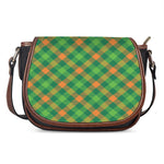 St. Patrick's Day Buffalo Pattern Print Saddle Bag