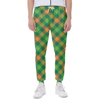 St. Patrick's Day Buffalo Pattern Print Scuba Joggers