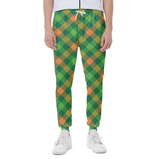 St. Patrick's Day Buffalo Pattern Print Scuba Joggers