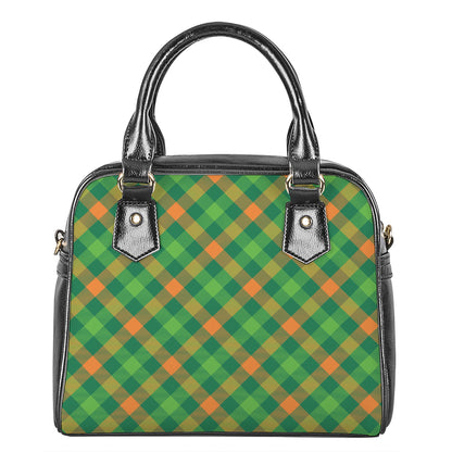 St. Patrick's Day Buffalo Pattern Print Shoulder Handbag