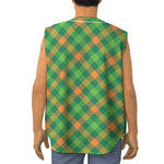 St. Patrick's Day Buffalo Pattern Print Sleeveless Baseball Jersey