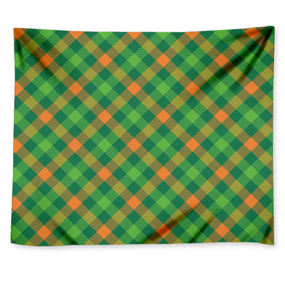 St. Patrick's Day Buffalo Pattern Print Tapestry