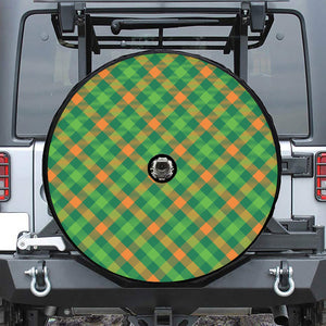 St. Patrick's Day Buffalo Pattern Print Tire Cover With Camera Hole