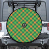 St. Patrick's Day Buffalo Pattern Print Tire Cover With Camera Hole