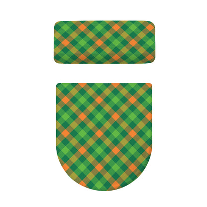 St. Patrick's Day Buffalo Pattern Print Toilet Lid And Tank Cover Set