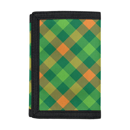 St. Patrick's Day Buffalo Pattern Print Trifold Wallet