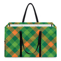 St. Patrick's Day Buffalo Pattern Print Utility Tote Bag