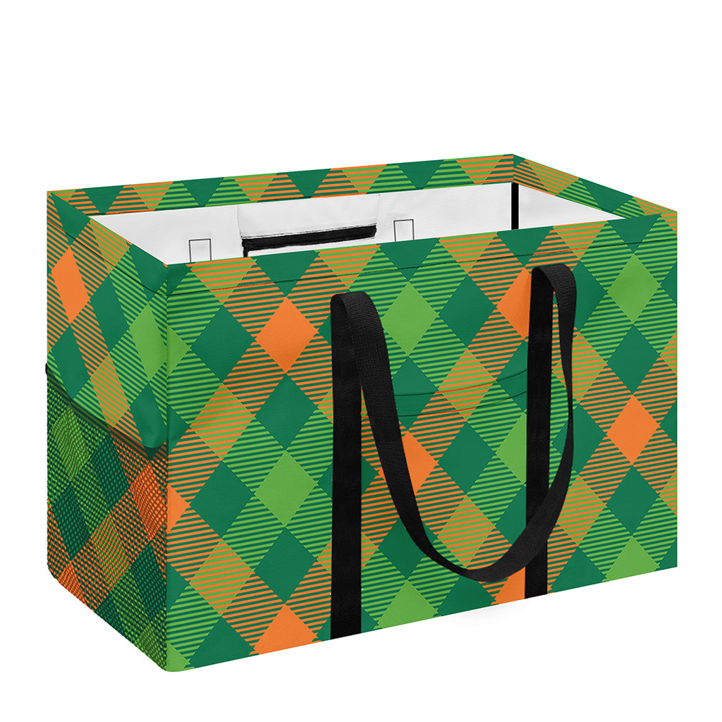 St. Patrick's Day Buffalo Pattern Print Utility Tote Bag