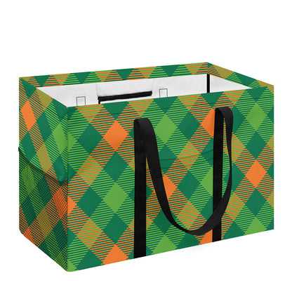 St. Patrick's Day Buffalo Pattern Print Utility Tote Bag