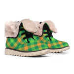St. Patrick's Day Buffalo Pattern Print Winter Boots