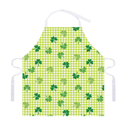 St. Patrick's Day Buffalo Plaid Print Adjustable Apron