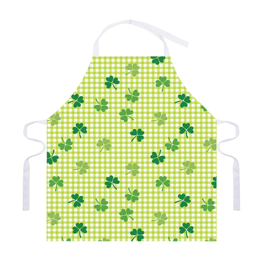 St. Patrick's Day Buffalo Plaid Print Adjustable Apron