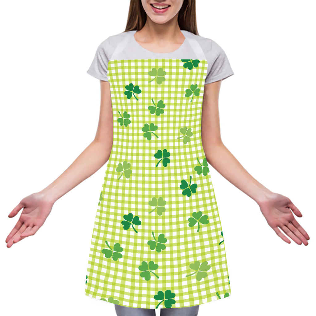 St. Patrick's Day Buffalo Plaid Print Adjustable Apron