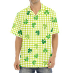 St. Patrick's Day Buffalo Plaid Print Aloha Shirt