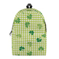 St. Patrick's Day Buffalo Plaid Print School Backpack