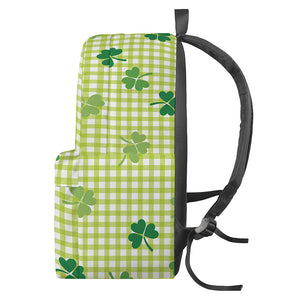 St. Patrick's Day Buffalo Plaid Print Backpack