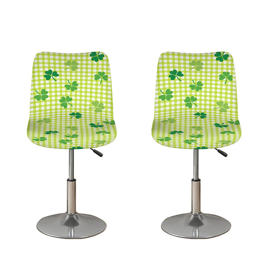 St. Patrick's Day Buffalo Plaid Print Bar Stool Covers