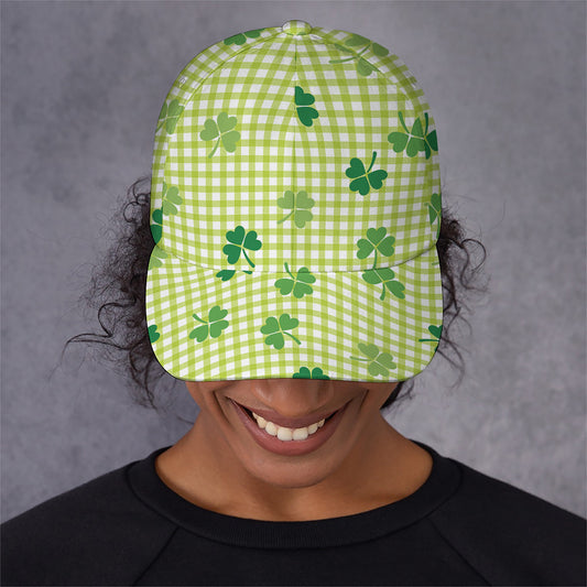St. Patrick's Day Buffalo Plaid Print Baseball Cap