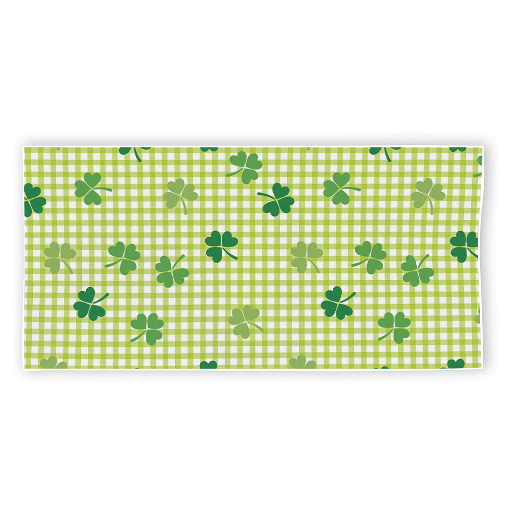 St. Patrick's Day Buffalo Plaid Print Beach Towel