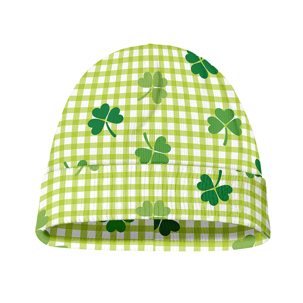 St. Patrick's Day Buffalo Plaid Print Beanie