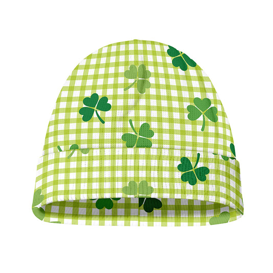 St. Patrick's Day Buffalo Plaid Print Beanie