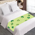 St. Patrick's Day Buffalo Plaid Print Bed Runner