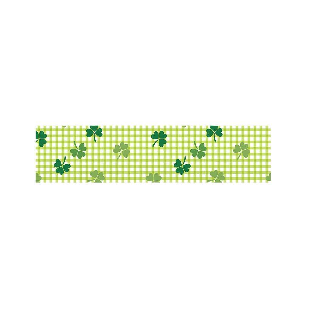 St. Patrick's Day Buffalo Plaid Print Bed Runner