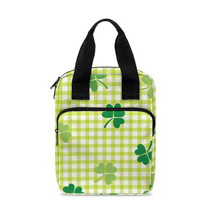 St. Patrick's Day Buffalo Plaid Print Bible Tote Bag