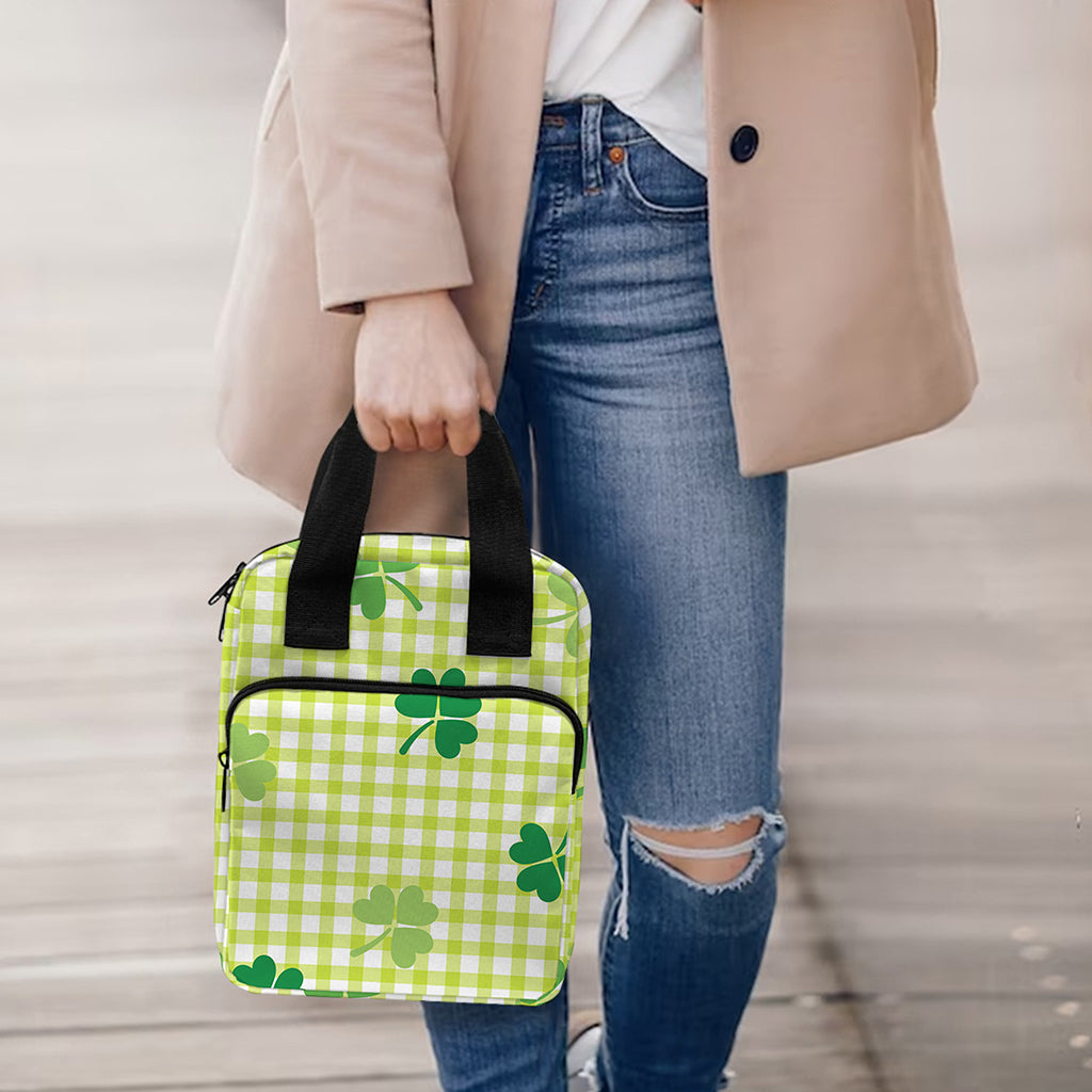 St. Patrick's Day Buffalo Plaid Print Bible Tote Bag