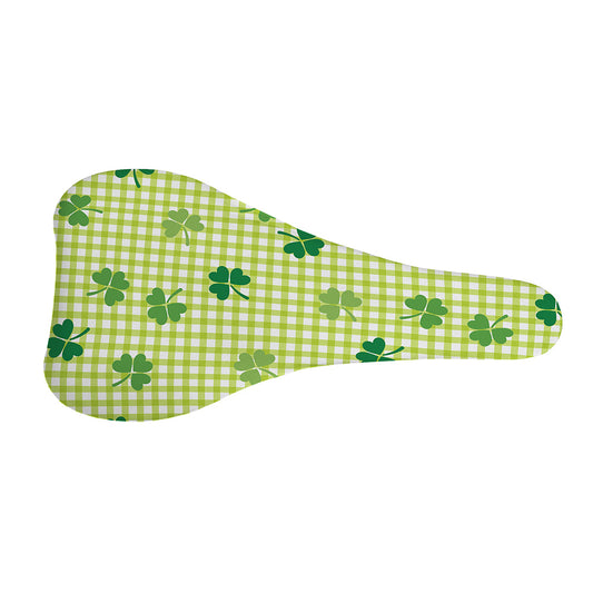 St. Patrick's Day Buffalo Plaid Print Bicycle Seat Cover