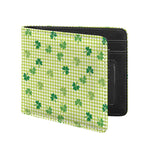 St. Patrick's Day Buffalo Plaid Print Bifold Wallet