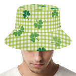 St. Patrick's Day Buffalo Plaid Print Bucket Hat