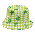 St. Patrick's Day Buffalo Plaid Print Bucket Hat