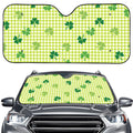 St. Patrick's Day Buffalo Plaid Print Car Windshield Sun Shade