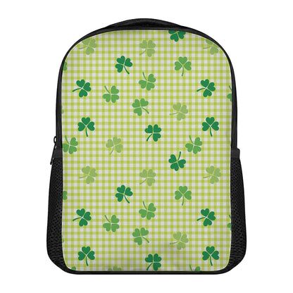 St. Patrick's Day Buffalo Plaid Print Casual Backpack