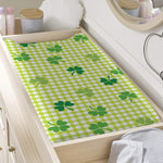 St. Patrick's Day Buffalo Plaid Print Changing Pad Cover